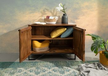 Kommode Mango 107x46x86 braun lackiert STILMÖBEL #115