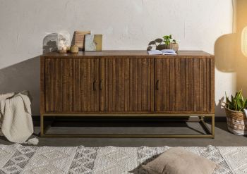 Sideboard Mango 178x46x85 braun lackiert STILMÖBEL #124