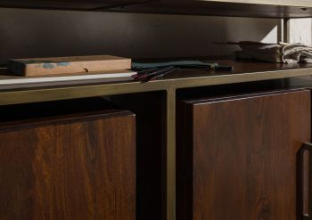 Sideboard Mango 183x46x86 braun lackiert STILMÖBEL #130
