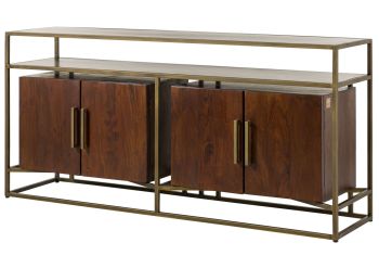 Sideboard Mango 183x46x86 braun lackiert STILMÖBEL #130