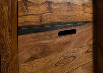 Sideboard Sheesham 90x40x75 dunkelbraun lackiert MAILAND #200