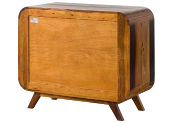Sideboard Sheesham 90x40x75 dunkelbraun lackiert MAILAND #200