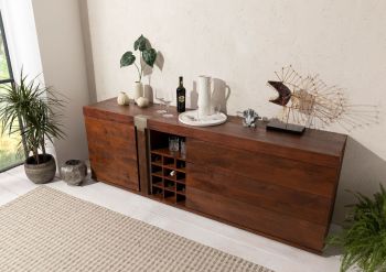 Sideboard Mango 215x45x75 braun lackiert Amsterdam #29