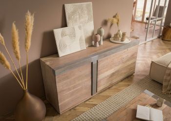 Sideboard Akazie 180x45x75 beige lackiert Amsterdam #111