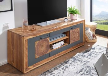 TV-Board Sheesham 150x46x62 gebeizt TURIN #02