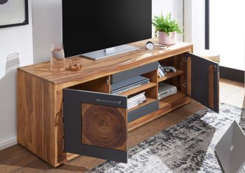 TV-Board Sheesham 150x46x62 gebeizt TURIN #02