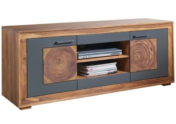 TV-Board Sheesham 150x46x62 gebeizt TURIN #02
