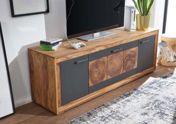 TV-Board Sheesham 178x46x62 gebeizt TURIN #07