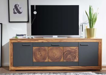 TV-Board Sheesham 178x46x62 gebeizt TURIN #07