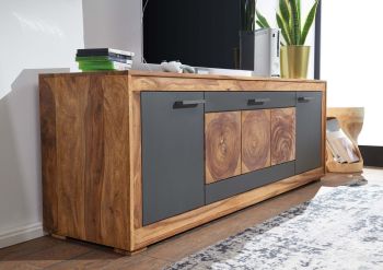 TV-Board Sheesham 178x46x62 gebeizt TURIN #07
