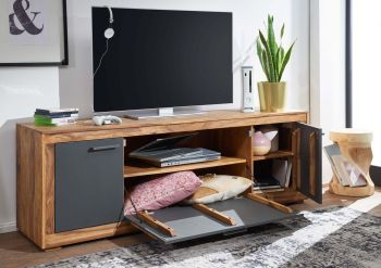 TV-Board Sheesham 178x46x62 gebeizt TURIN #07