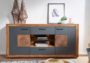 Sideboard Sheesham 170x40x82 gebeizt TURIN #21