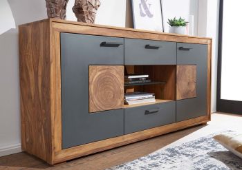 Sideboard Sheesham 170x40x82 gebeizt TURIN #21