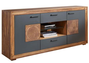 Sideboard Sheesham 170x40x82 gebeizt TURIN #21