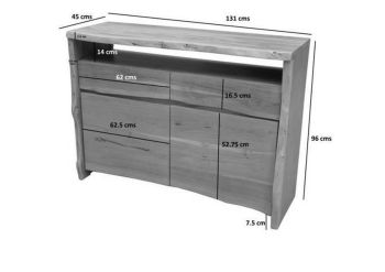 Sideboard Akazie 131x45x96 natur lackiert PURE ACACIA #103