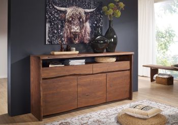 Sideboard Akazie 191x45x96 braun lackiert PURE ACACIA #202