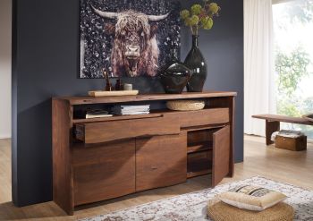 Sideboard Akazie 191x45x96 braun lackiert PURE ACACIA #202