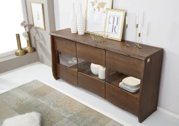 Sideboard Akazie 191x45x96 braun lackiert PURE ACACIA #808