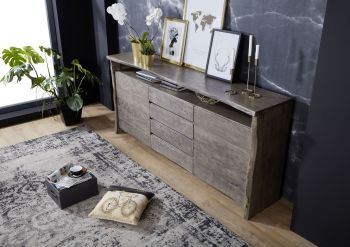 Sideboard Akazie210x45x96 grau lackiert PURE ACACIA #901