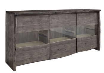 Sideboard Akazie 191x45x96 grau lackiert PURE ACACIA #908
