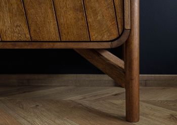 Kommode Mango 90x45x120 braun geölt / dunkler Granit LOS ANGELES #110