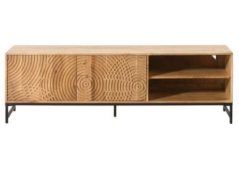 TV-Board Akazie 180x40x55 natur lackiert MARRAKESCH #105