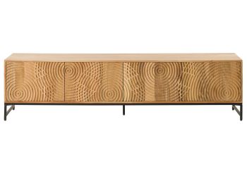 TV-Board Akazie 220x40x55 natur lackiert MARRAKESCH #106