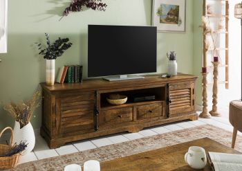 TV-Board Mango 200x45x60 dunkelbraun geölt RODEZ #149