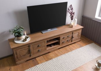 TV-Board Mango 220x45x55 beige geölt TOULOUSE #09