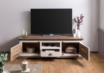 TV-Board Mango 170x45x55 weiß lackiert TOULOUSE #111