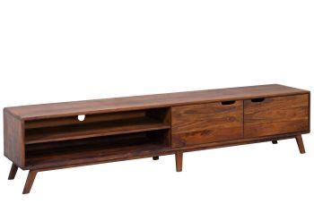 TV-Board Sheesham 220x40x48 walnuss lackiert MALMÖ 2 #125
