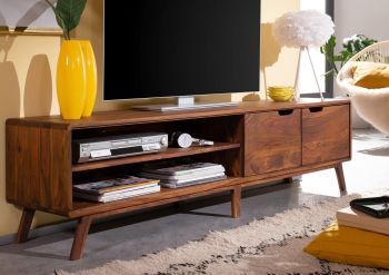 TV-Board Sheesham 180x40x48 walnuss lackiert MALMÖ 2 #122