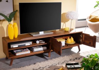 TV-Board Sheesham 180x40x48 walnuss lackiert MALMÖ 2 #122