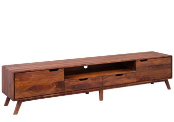 TV-Board Sheesham 220x40x48 walnuss lackiert MALMÖ 2 #123