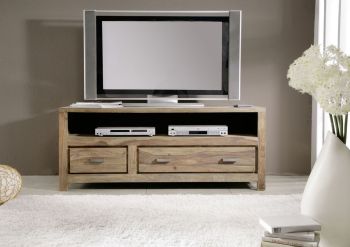 TV-Board Sheesham 148x55x60 braun geölt BUDDHA #118