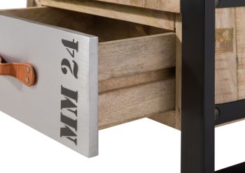 TV-Board Mango 150x40x60 natur bedruckt FACTORY #106