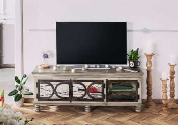TV-Board Mango 150x45x55 grau lackiert HERMITAGE #012