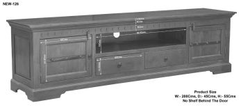 TV-Board Akazie 200x45x55 nougat lackiert OXFORD #326