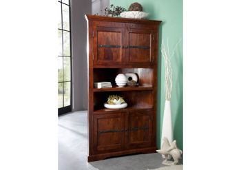Eckschrank Akazie 107x54x190 nougat lackiert OXFORD #526