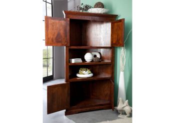 Eckschrank Akazie 107x54x190 nougat lackiert OXFORD #526