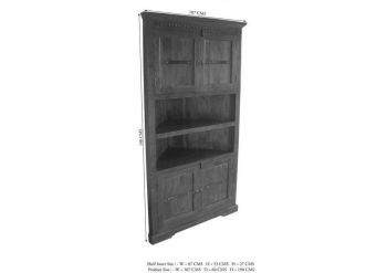 Eckschrank Akazie 107x54x190 nougat lackiert OXFORD #526