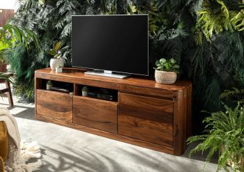 TV-Board Sheesham 178x40x58 walnuss gewachst TORONTO #220