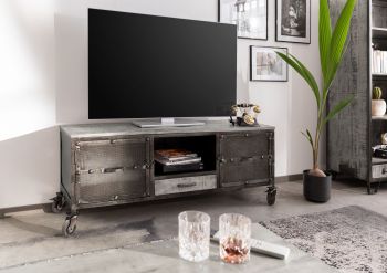 TV-Board Mango 150x40x60 grau lackiert HEAVY INDUSTRY #119