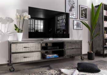 HEAVY INDUSTRY TV-Board 190x40x60 Mango und Eisen - Unterschiedliche Farben