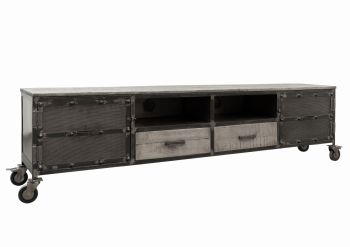 TV-Board Mango 220x40x60 grau lackiert HEAVY INDUSTRY #132