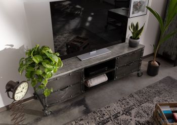 TV-Board Mango 170x40x60 grau lackiert HEAVY INDUSTRY #133