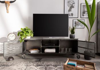 TV-Board Mango 170x40x60 grau lackiert HEAVY INDUSTRY #133