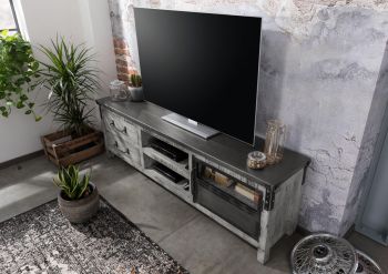 TV-Board Mango 190x40x60 grau lackiert HEAVY INDUSTRY #134