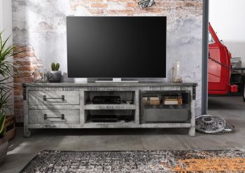 TV-Board Mango 190x40x60 grau lackiert HEAVY INDUSTRY #134