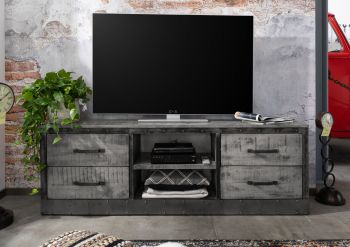 TV-Board Mango 180x40x60 grau lackiert HEAVY INDUSTRY #139